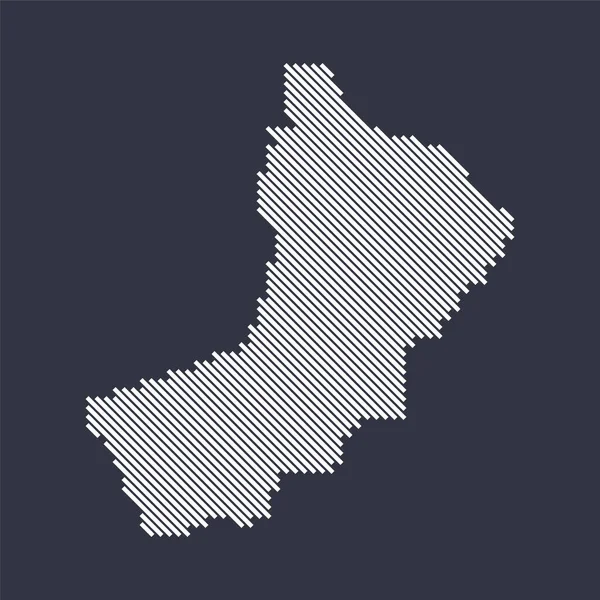 Carte en diagonale simple et stylisée de Oman — Image vectorielle