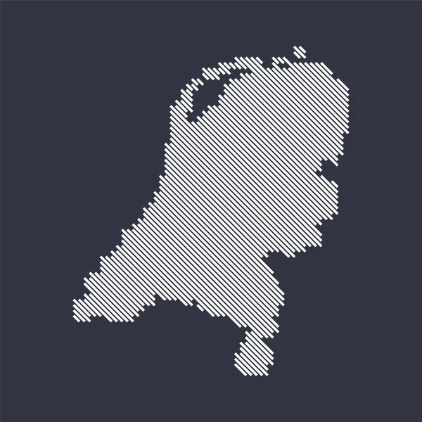 Carte en diagonale simple et stylisée des Pays-Bas — Image vectorielle