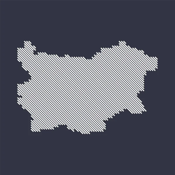 Stilisierte einfache diagonale Karte von Bulgarien — Stockvektor