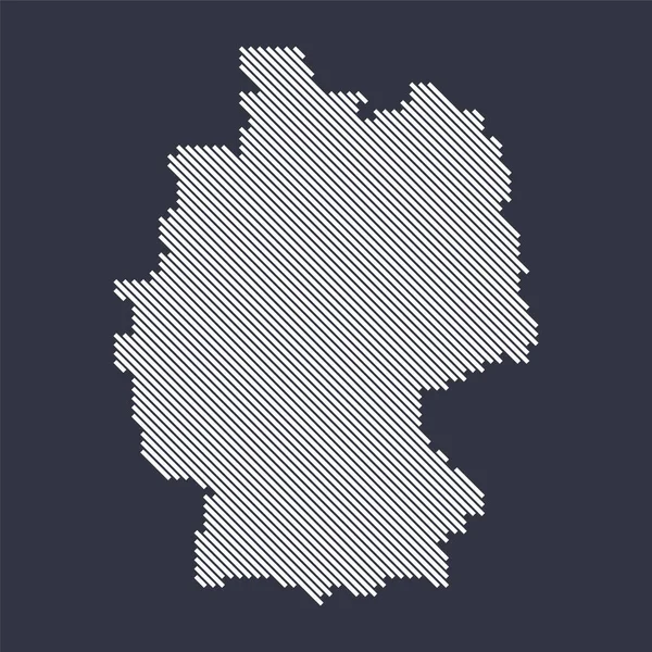 Stilisierte einfache diagonale Landkarte von Deutschland — Stockvektor