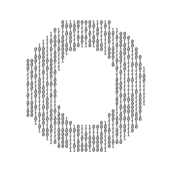 字母O由二进制代码数字构成。技术背景 — 图库矢量图片