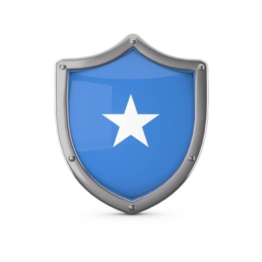 Somali güvenlik kavramı. Ulusal bayrak ile metal kalkan şekli