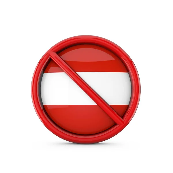 Avusturya bayrağı giriş sembolünü yasaklamıştı. 3B Hazırlama — Stok fotoğraf