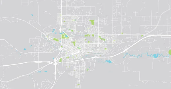 Cheyenne, ABD şehir haritası. Wyoming eyalet başkenti — Stok Vektör