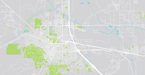 Helena 'nın şehir haritası, ABD. Montana eyalet başkenti — Stok Vektör