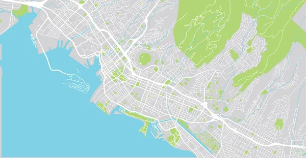 Honolulu şehir haritası, ABD. Hawaii eyalet başkenti