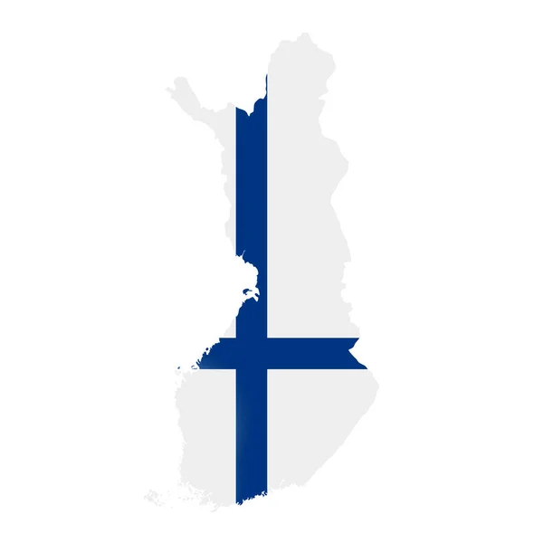 Finałowa mapa flagi. Zarys kraju z banderą krajową — Zdjęcie stockowe