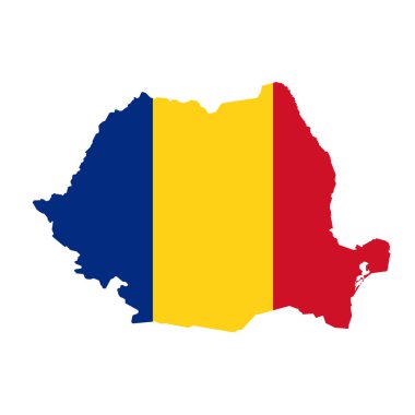 Romanya bayrak haritası. Ulusal bayrak taşıyan ülke özeti