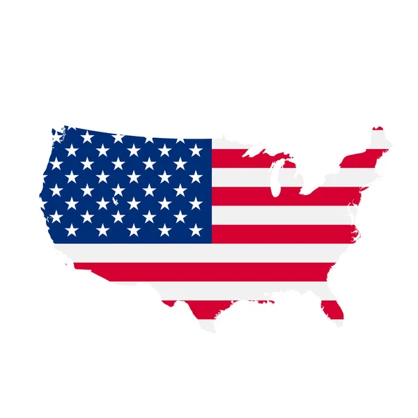 Карта прапора США. Країна з національним прапором — стокове фото