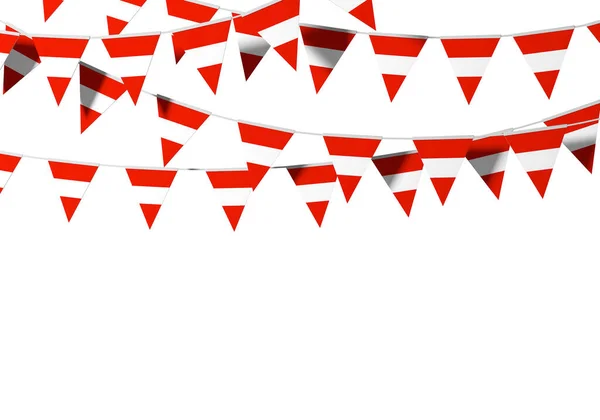 Ausztria zászló ünnepi zubbony mellett egy egyszerű háttér. 3D Renderelés — Stock Fotó