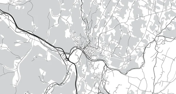 Mapa da cidade vetorial urbana de Montpelier, Estados Unidos. Capital do Estado de Vermont — Vetor de Stock