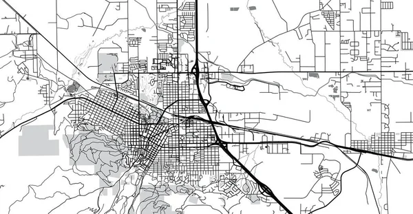 Miejska mapa wektorowa Heleny, USA. Stolica stanu Montana — Wektor stockowy