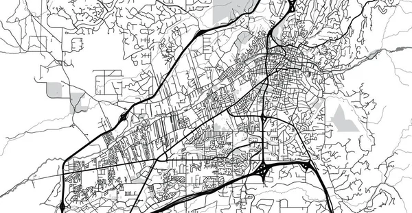 Stadsvector stadsplattegrond van Santa Fe, USA. De hoofdstad van de staat New Mexico — Stockvector