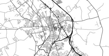 Dover, ABD 'nin şehir haritası. Delaware eyalet başkenti