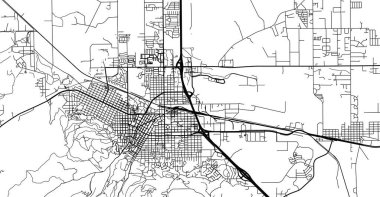 Helena 'nın şehir haritası, ABD. Montana eyalet başkenti