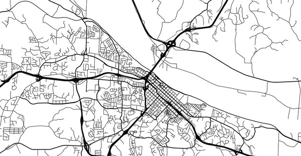 Carte de Jefferson City, États-Unis d'Amérique. Missouri capitale de l'État — Image vectorielle