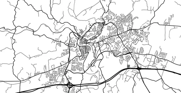 Mapa urbano de Frankfort, Estados Unidos. Capital del estado de Kentucky — Archivo Imágenes Vectoriales