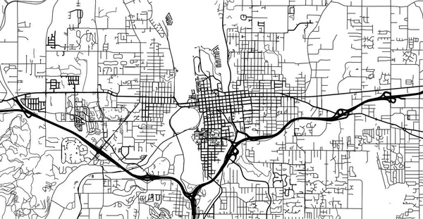 Mapa urbano de Olympia, Estados Unidos de América. Capital del estado de Washington — Archivo Imágenes Vectoriales