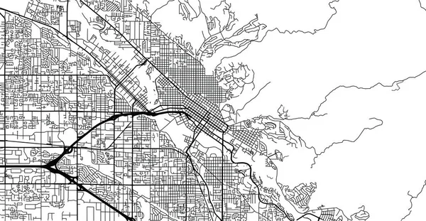 米国ボイシの都市ベクトル都市地図。アイダホ州の州都 — ストックベクタ