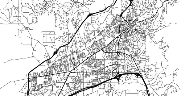 Stadsvector stadsplattegrond van Santa Fe, USA. De hoofdstad van de staat New Mexico — Stockvector