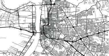 Baton Rouge 'un şehir haritası, ABD. Louisiana eyalet başkenti