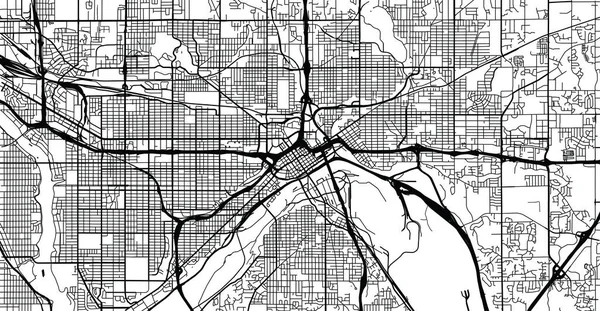 Mapa urbano vectorial de St Paul, Estados Unidos. Minnesota capital del estado — Archivo Imágenes Vectoriales