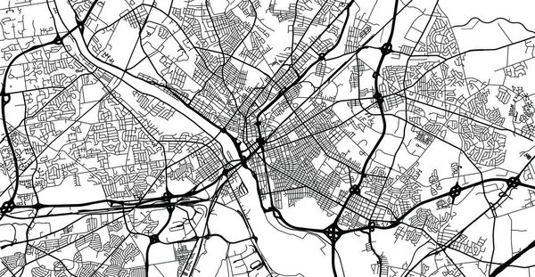 Mapa da cidade vetorial urbana de Trenton, Estados Unidos. Nova Jersey capital do estado — Vetor de Stock