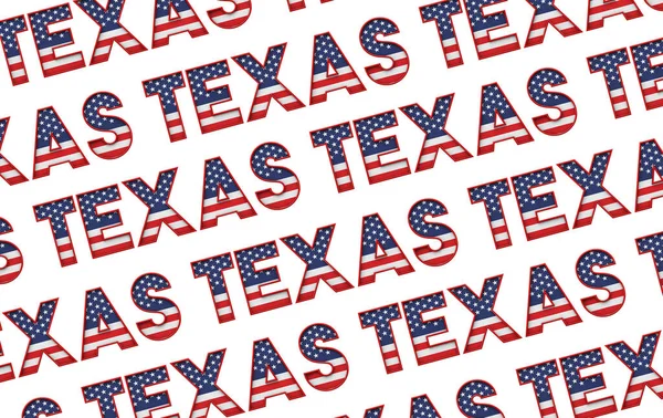 Texas USA statliga stjärnor och ränder bakgrund. 3D-återgivning — Stockfoto
