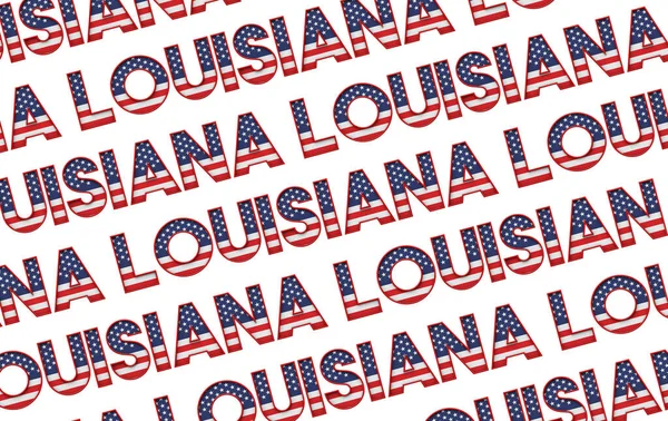 Louisiana USA state stars and stripes background. 3D Rendering — Stock Photo, Image