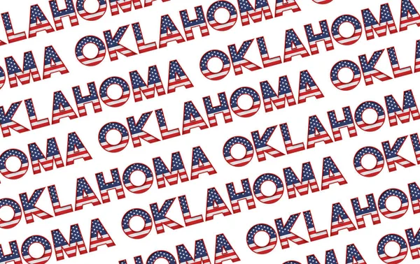 Oklahoma US-Bundesstaat Stars und Streifen Hintergrund. 3D-Rendering — Stockfoto