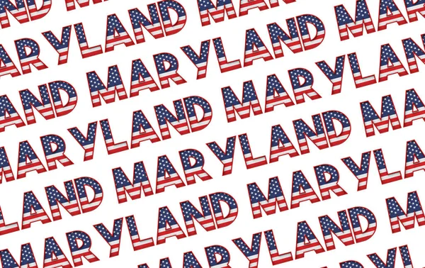 Maryland USA stát hvězdy a pruhy pozadí. 3D vykreslování — Stock fotografie