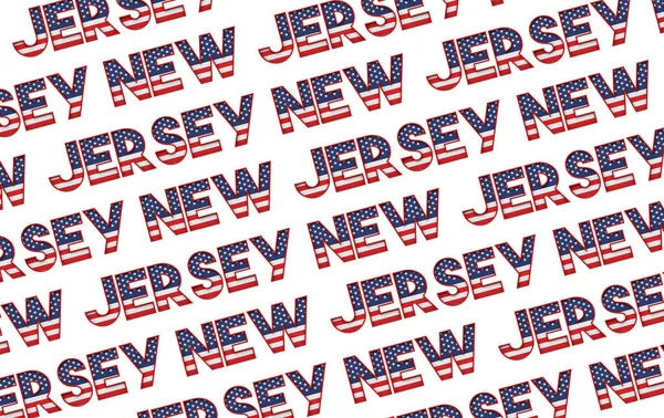 New Jersey États-Unis étoiles d'état et fond rayures. Rendu 3D — Photo