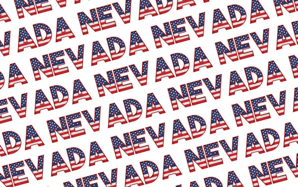 Nevada US-Bundesstaat Sterne und Streifen Hintergrund. 3D-Rendering — Stockfoto
