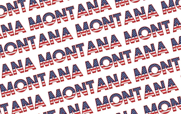 Montana USA Bundesstaat Sterne und Streifen Hintergrund. 3D-Rendering — Stockfoto