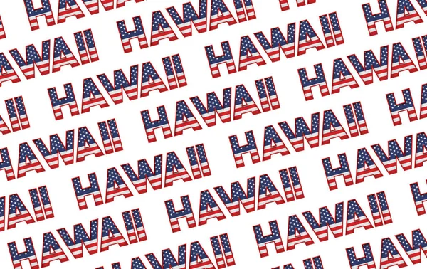 Hawaii USA staat sterren en strepen achtergrond. 3D-weergave — Stockfoto