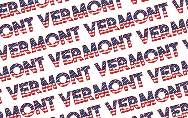 Vermont États-Unis étoiles d'état et fond rayures. Rendu 3D — Photo