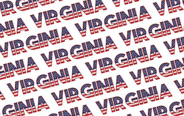 Virginia USA state stars and stripes background. 3D Rendering — Stock Photo, Image