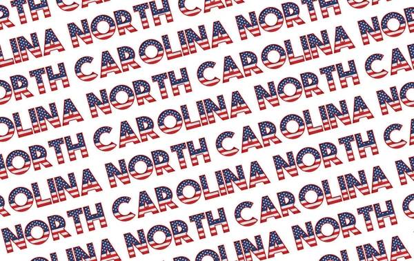 North Carolina Stati Uniti stelle statali e strisce sfondo. Rendering 3D — Foto Stock