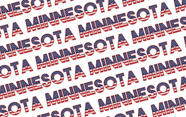 Minnesota USA staat sterren en strepen achtergrond. 3D-weergave — Stockfoto
