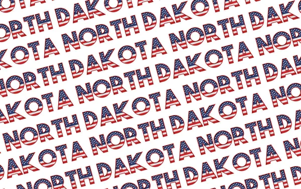 美国北达科他州的星条旗背景.3D渲染 — 图库照片