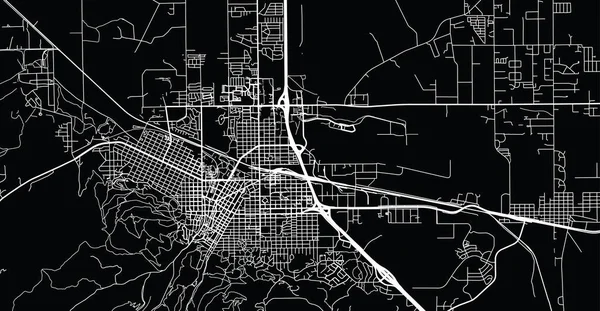 Urban vector mapa města Helena, USA. Hlavní město státu Montana — Stockový vektor