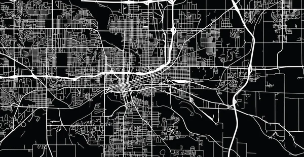 Mapa urbano de Des Moines, Estados Unidos de América. Capital del estado de Iowa — Vector de stock