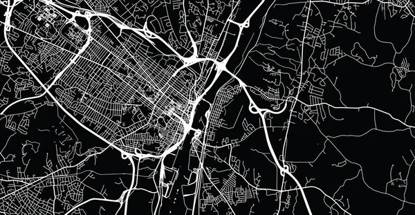 アメリカ・オールバニの都市ベクトル都市地図。ニューヨーク州の州都。 — ストックベクタ