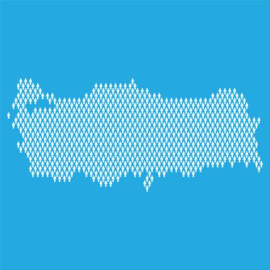 Hindi nüfusu. Çubuk şekilli insanlardan yapılmış istatistik haritası