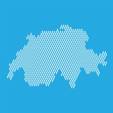 İsviçre nüfusu. Çubuk şekilli insanlardan yapılmış istatistik haritası