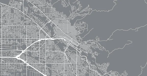 Mapa da cidade vetorial urbana de Boise, EUA. Capital do estado de Idaho — Vetor de Stock