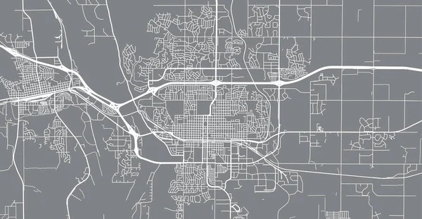 Mapa urbano de Bismarck, Estados Unidos de América. Capital del estado de Dakota del Norte — Vector de stock