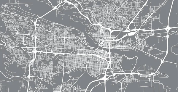 Urban vector city map of Little Rock, USA. Arkansas state capital — Stock Vector