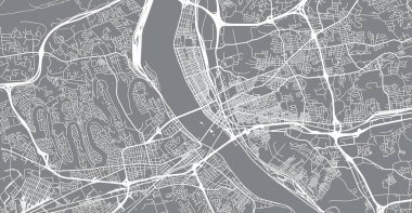 Harrisburg şehir haritası, ABD. Pennsylvania eyalet başkenti