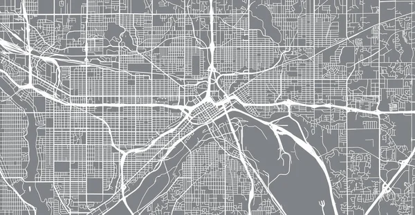 城市矢量城市地图圣保罗，美国。明尼苏达州首府 — 图库矢量图片